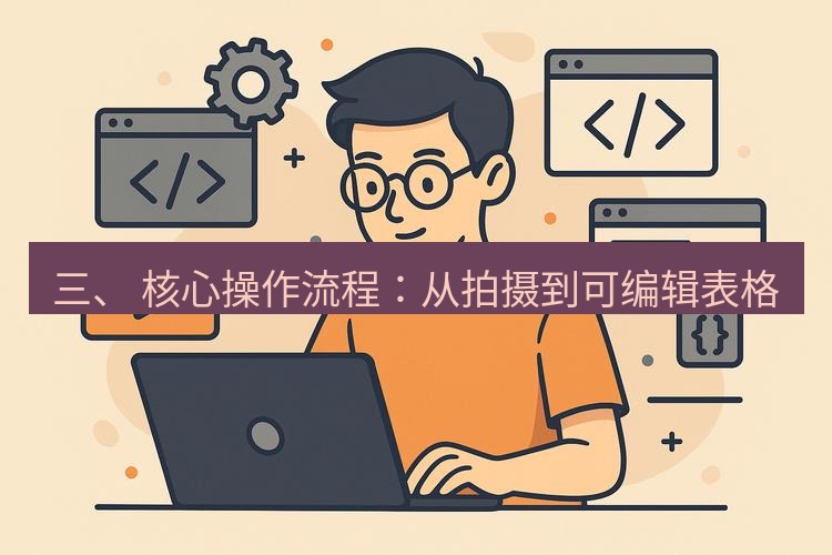 wps官网 三、 核心操作流程：从拍摄到可编辑表格