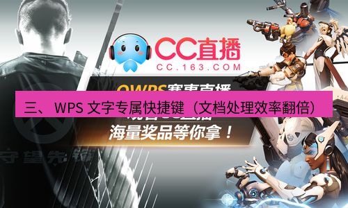 wps官网 三、 WPS 文字专属快捷键（文档处理效率翻倍）