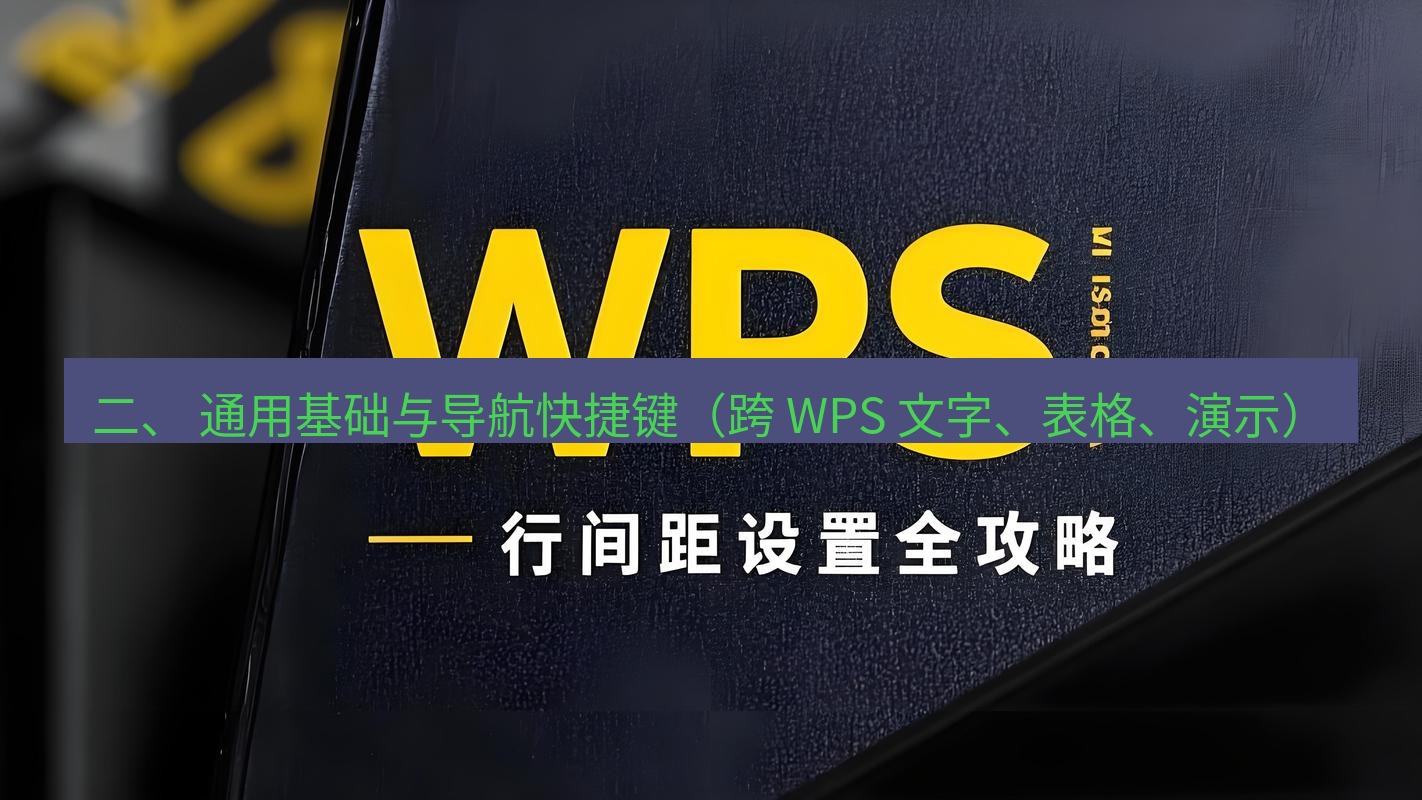 wps官网 二、 通用基础与导航快捷键（跨 WPS 文字、表格、演示）