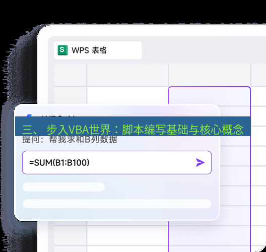 wps官网 三、 步入VBA世界：脚本编写基础与核心概念