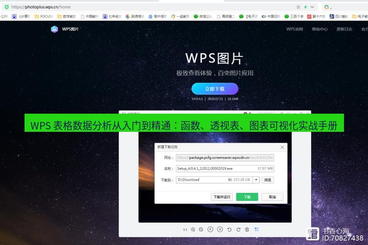 wps官网 WPS 表格数据分析从入门到精通：函数、透视表、图表可视化实战手册