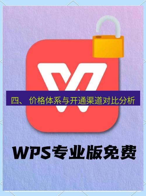 wps官网 四、 价格体系与开通渠道对比分析