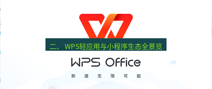 wps官网 二、 WPS轻应用与小程序生态全景览