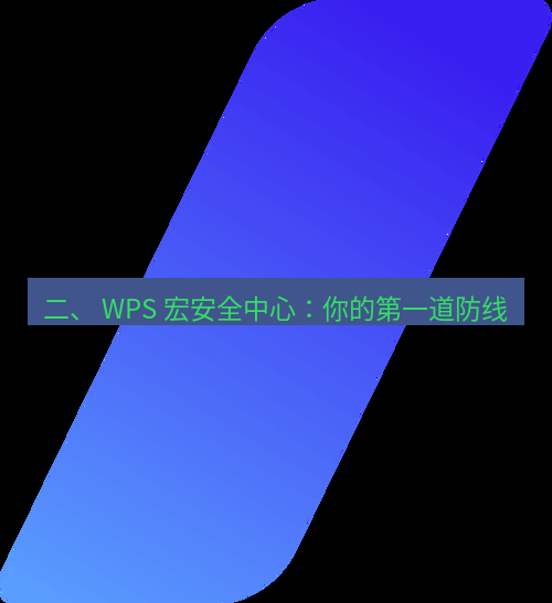 wps官网 二、 WPS 宏安全中心：你的第一道防线